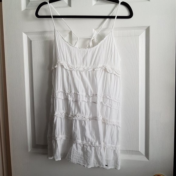 Hollister White Lace Halter Top